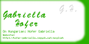 gabriella hofer business card